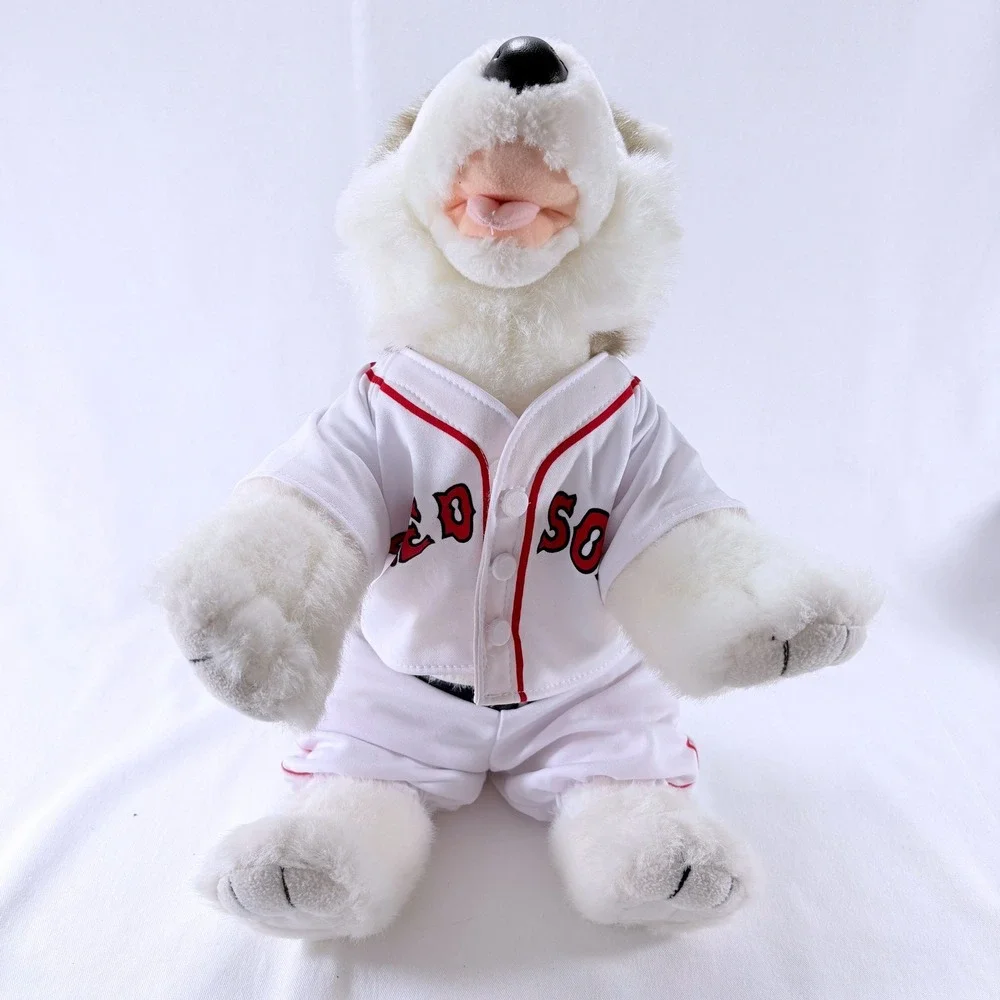 Build-A-Bear BABW Siberian Husky Plush Boston Red Sox Baseball Uniform 17